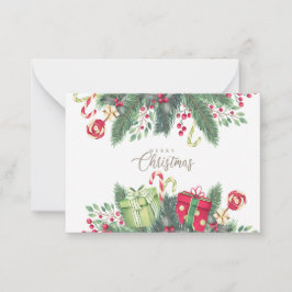 kerstcadeaudecoratie notitiekaartje