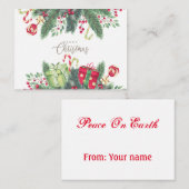 kerstcadeaudecoratie notitiekaartje (Voorkant / Achterkant)