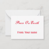 kerstcadeaudecoratie notitiekaartje (Achterkant)