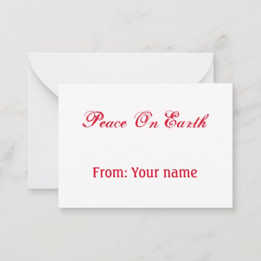 kerstcadeaudecoratie notitiekaartje (Achterkant)