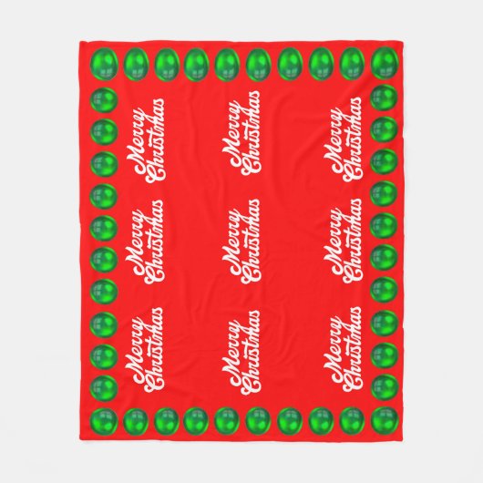 kerstcadeaudeken fleece deken (Voorkant)