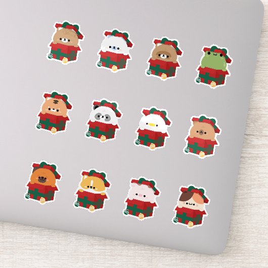 Kerstcadeaudieren Sticker (Detail)