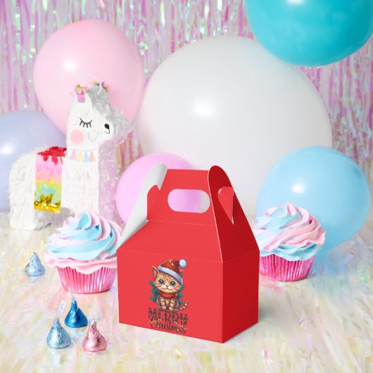 Kerstcadeaudoos met Schattige kattenontwerp - Perf Bedankdoosjes (Feest)