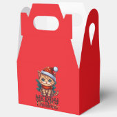 Kerstcadeaudoos met Schattige kattenontwerp - Perf Bedankdoosjes (Open)