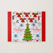 kerstcadeaudoos voor kinderen wit legpuzzel (Horizontaal)