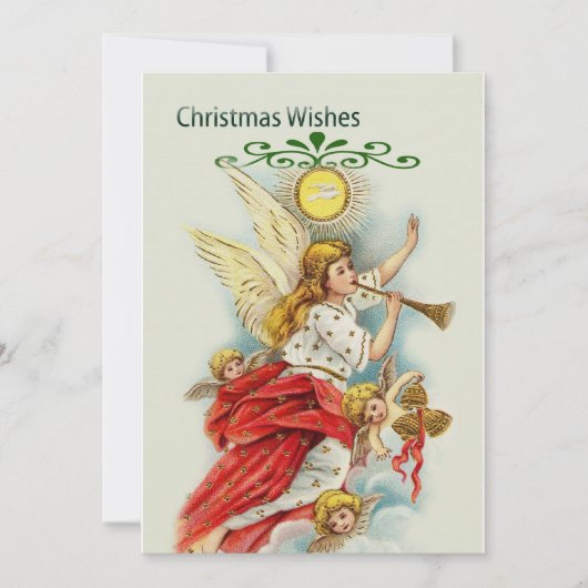 kerstcadeauengelen feestdagenkaart (Voorkant)