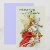 kerstcadeauengelen feestdagenkaart (Voorkant / Achterkant)