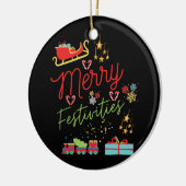 kerstcadeaufeestjes keramisch ornament (Links)
