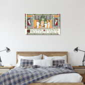 kerstcadeauFolk Art-kerstscène Canvas Afdruk (Insitu (Slaapkamer))