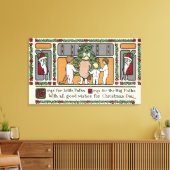 kerstcadeauFolk Art-kerstscène Canvas Afdruk (Insitu (Woonkamer))
