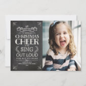 kerstcadeaufoto Chalkboard Holiday Feestdagenkaart (Voorkant)