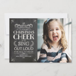 kerstcadeaufoto Chalkboard Holiday Feestdagenkaart