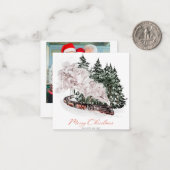 kerstcadeaufoto notitiekaartje (Voorkant / Achterkant in situ)