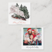 kerstcadeaufoto notitiekaartje (Voorkant / Achterkant)