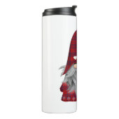 Kerstcadeauideeën Gnome Buddy kijkt naar T-shirt Thermosbeker (Gedraaid links)