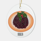 kerstcadeauillustratie cartoon keramisch ornament (Links)