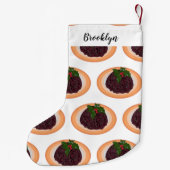 kerstcadeauillustratie cartoon kleine kerstsok (Achterkant)