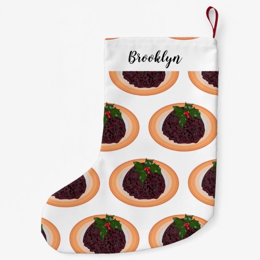 kerstcadeauillustratie cartoon kleine kerstsok (Achterkant)