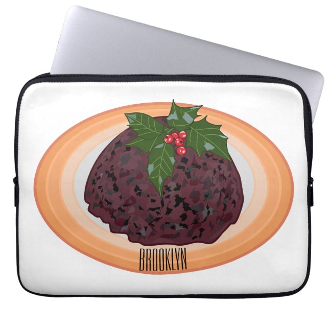 kerstcadeauillustratie cartoon laptop sleeve (Voorkant)