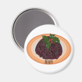 kerstcadeauillustratie cartoon magneet (Voorkant / Achterkant)