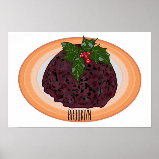 kerstcadeauillustratie cartoon poster (Voorkant)