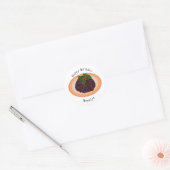 kerstcadeauillustratie cartoon ronde sticker (Envelop)