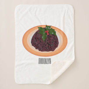 kerstcadeauillustratie cartoon sherpa deken
