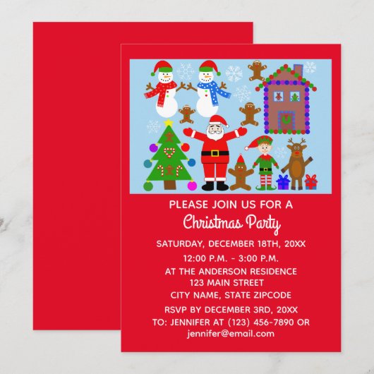 kerstcadeaukaart #2-2 save the date (Voorkant / Achterkant)