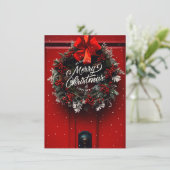 kerstcadeaukaart feestdagenkaart (Staand voorkant)