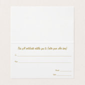 kerstcadeaukaart visitekaartje (Binnenkant ongevouwen)