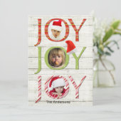 kerstcadeaukaart voor aangepaste fotofeestdag feestdagenkaart (Staand voorkant)