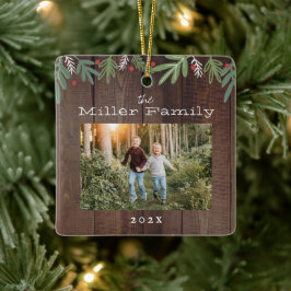 kerstcadeaukaart voor chemicaliën voor feestdagen keramisch ornament