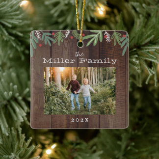 kerstcadeaukaart voor chemicaliën voor feestdagen keramisch ornament