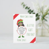 kerstcadeaukaart voor Elf Play Doh, feestelijke gu Kaart (Staand voorkant)