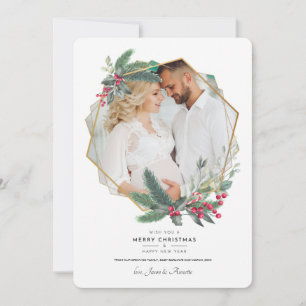 kerstcadeaukaart voor foto-feestdag feestdagenkaart