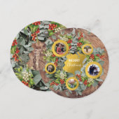 kerstcadeaukaart voor fotocollage feestdag kaart (Voorkant / Achterkant)