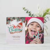 kerstcadeaukaart voor fotovakantie kaart (Staand voorkant)