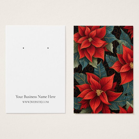 kerstcadeaukaart voor mensen met kerstcadeau visitekaartje (Voorkant /achterkant)