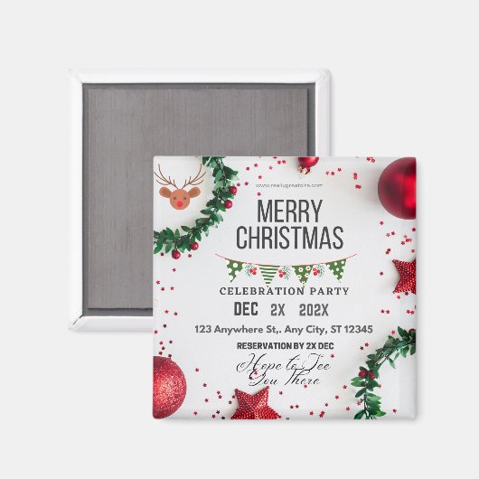 kerstcadeaukaarten 2021 magneet (Voorkant / Achterkant)