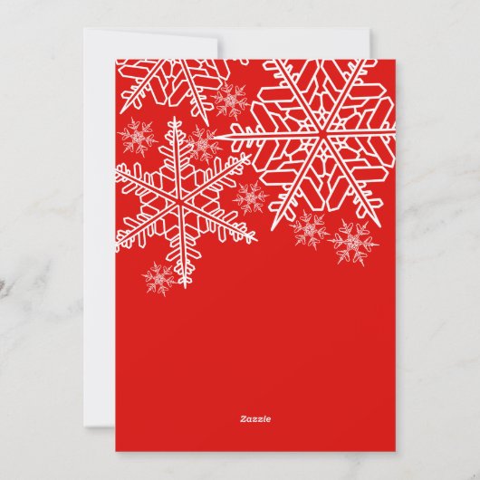 Kerstcadeaukaarthouder Hartelijk Dank Sneeuw Feestdagenkaart (Achterkant)