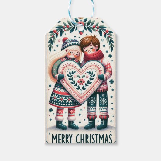 Kerstcadeaukaartjes Cadeaulabel (Voorkant)