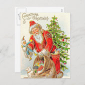 kerstcadeaukerstkerstkerstkerstkerstman feestdagenkaart (Voorkant / Achterkant)