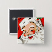 kerstcadeaukerstkerstkerstkerstkerstman vierkante button 5,1 cm (Voorkant /achterkant)