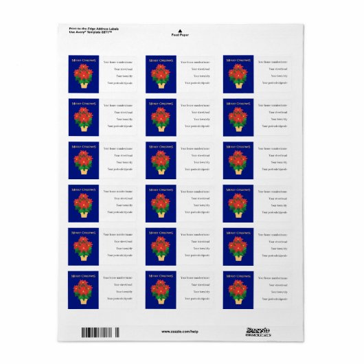 kerstcadeaulabel etiket (Full Sheet)