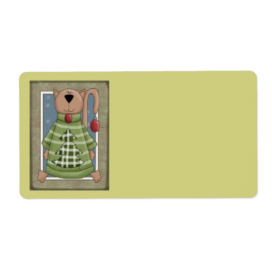 kerstcadeaulabel etiket (Voorkant)