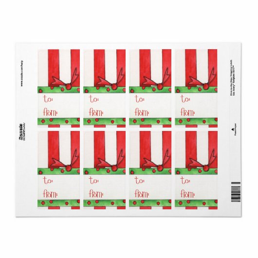 kerstcadeaulabel etiket (Full Sheet)