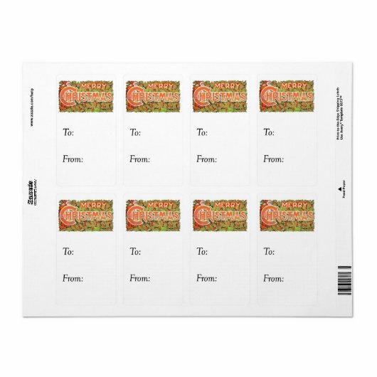 kerstcadeauLabel Etiket (Full Sheet)