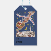 kerstcadeauLabel - Kerstman en slee Cadeaulabel (Voorkant)