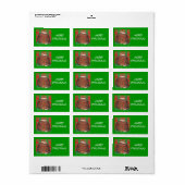kerstcadeaulabel "Merry Kerstmis" label (Full Sheet)