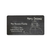 "kerstcadeaulabel met kerstcadeaubord etiket (Voorkant)